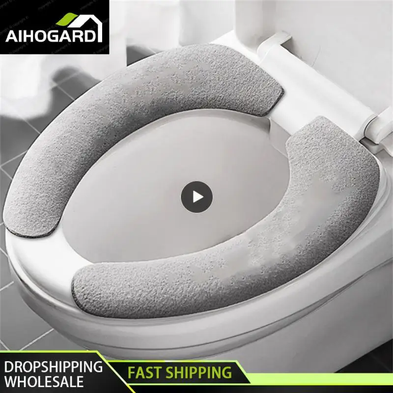 Coprisedile Universale Per Wc Soft Wc Paste Toilet Sticky Seat Pad Lavabile Scaldavivande Coprisedile Cuscino Cuscino Tinta Unita