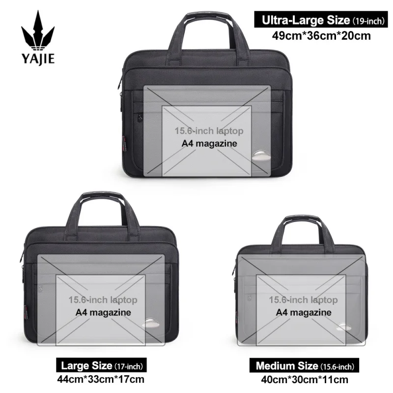 Large Capacity Briefcase Bag Men Business Bag 15.6 inch 17