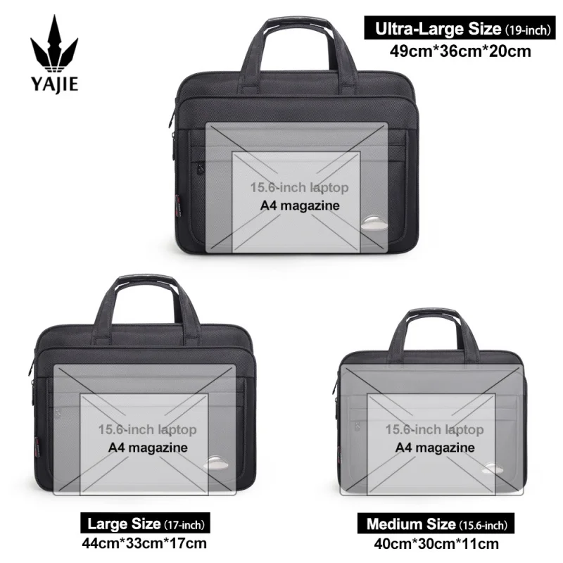 Large Capacity Briefcase Bag Men Business Bag 15.6 inch 17" 19" Laptop Bag Shoulder Bags Canvas Handbags Notebook Bag messenger 2