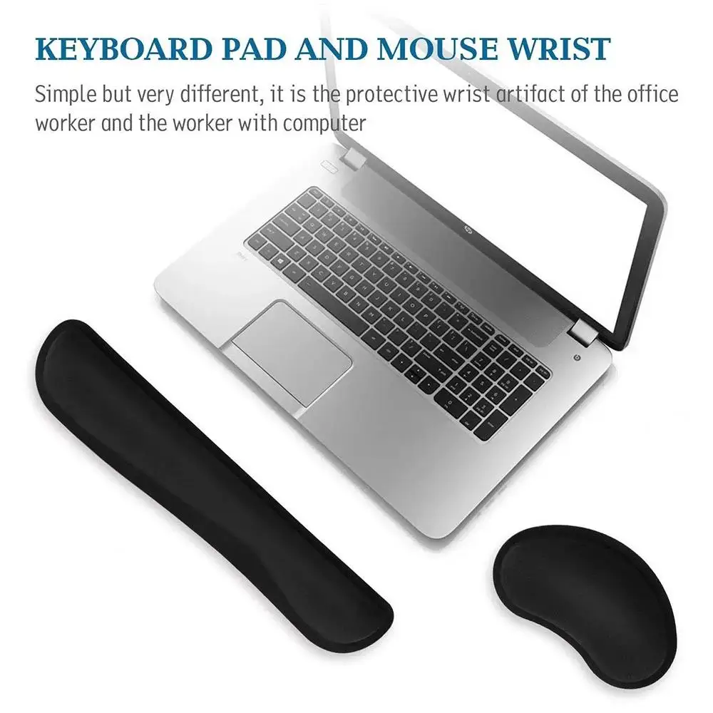 Memory Foam Keyboard Wrist Rest Pad for Typing and Gaming