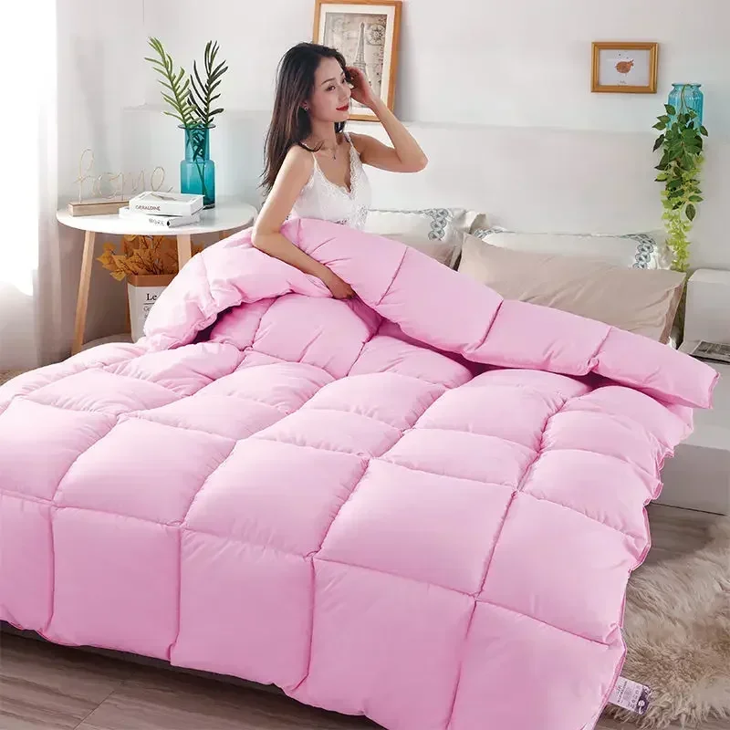 White Goose/Duck Down Comforter Duvet Winter Quilt Blanket Cotton Cover Twin Full Queen King Size