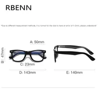 RBENN nouveau classique Anti lumière bleue lunettes de lecture hommes femmes mode Rivet carré presbytie lunettes lecteurs d'ordinateur + 1.5 1.75 3