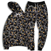 Sweat-shirt à capuche imprimé en 3D pour hommes, ensemble pantalon, Hip-hop, pantalon de survêtement, costumes deux pièces, survêtement, vêtements pour hommes 5