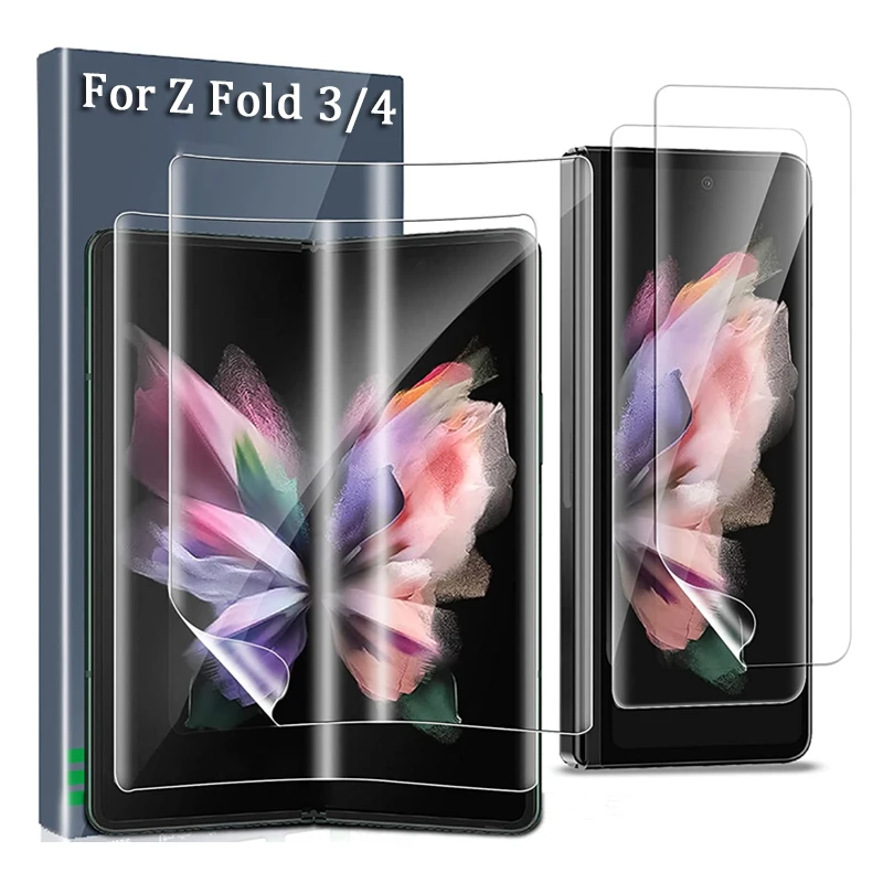 Per Samsung Galaxy Z Fold 3 4 5 5G Full Cover Hydrogel Soft Hd Screen Protector Esterno All'Interno Pellicola Protettiva Per Z Fold3 Fold4