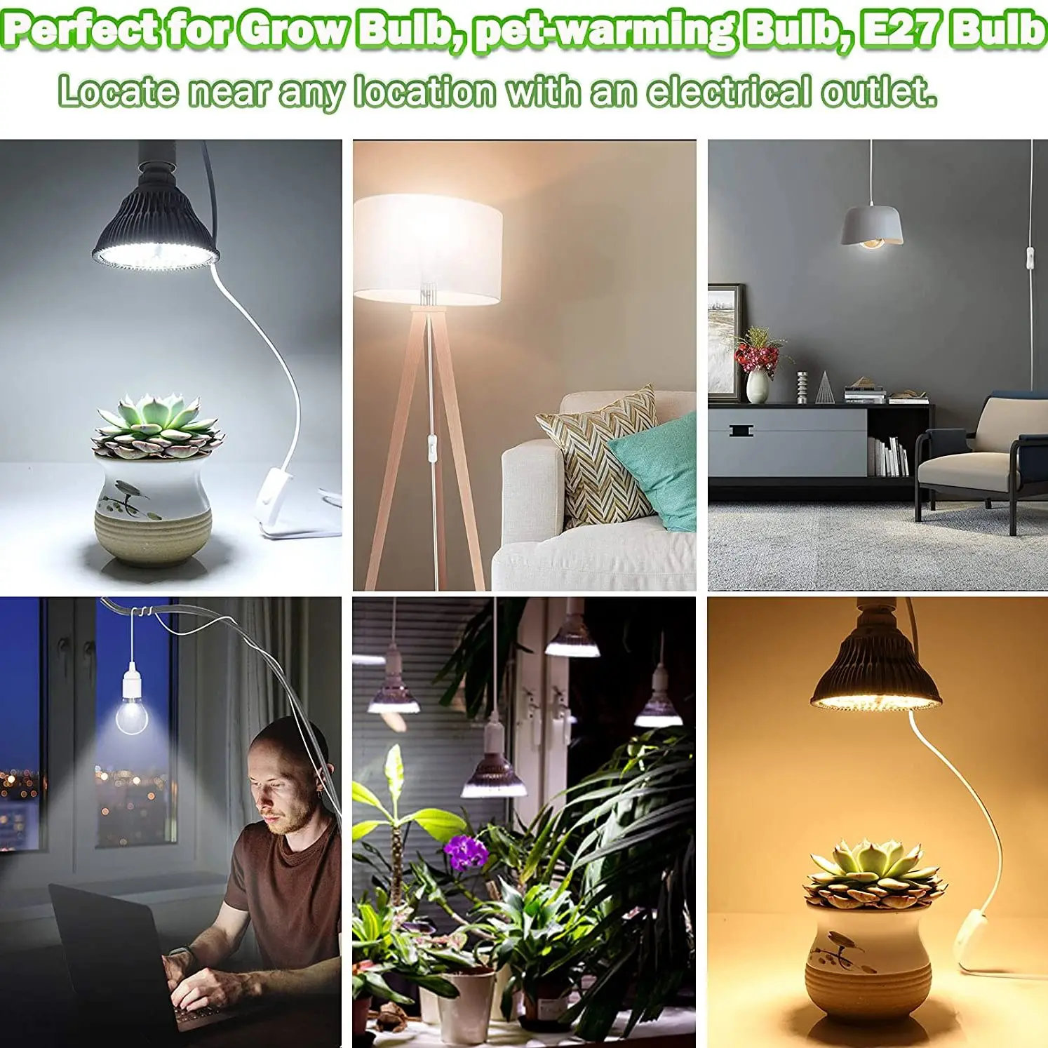 Lamp Holder Lamp Cord EU Plug E14 E27 Socket 1.8M Decorative With Switch Dimmer Electric Power Wire Cable