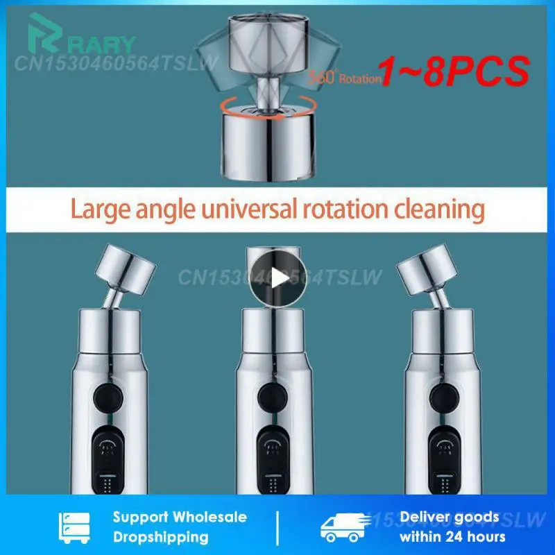 

1 ~ 8 шт. матовый черный выдвижной кухонный смеситель с распылителем, ручной Пластиковый Смеситель для экономии воды, кухонная головка с носиком, распылитель высокого давления