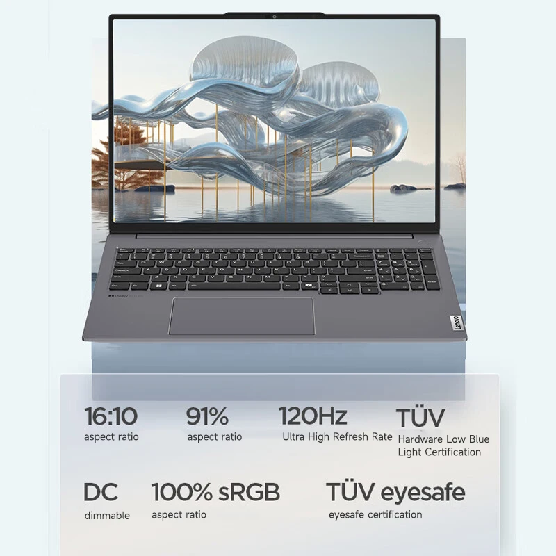 Lenovo Laptop Thinkbook 16+ 2024 AI 16" 2.5K 120Hz Intel Core Ultra5/Ultra9 32GB DDR5 1TB/2TB SSD Dolby Atoms 85Wh Notebook PC 4