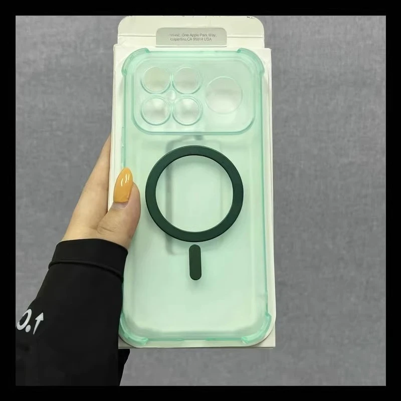 Four Corners Anti-Shock Silicone Case with Magnetic Wireless Charging Capability