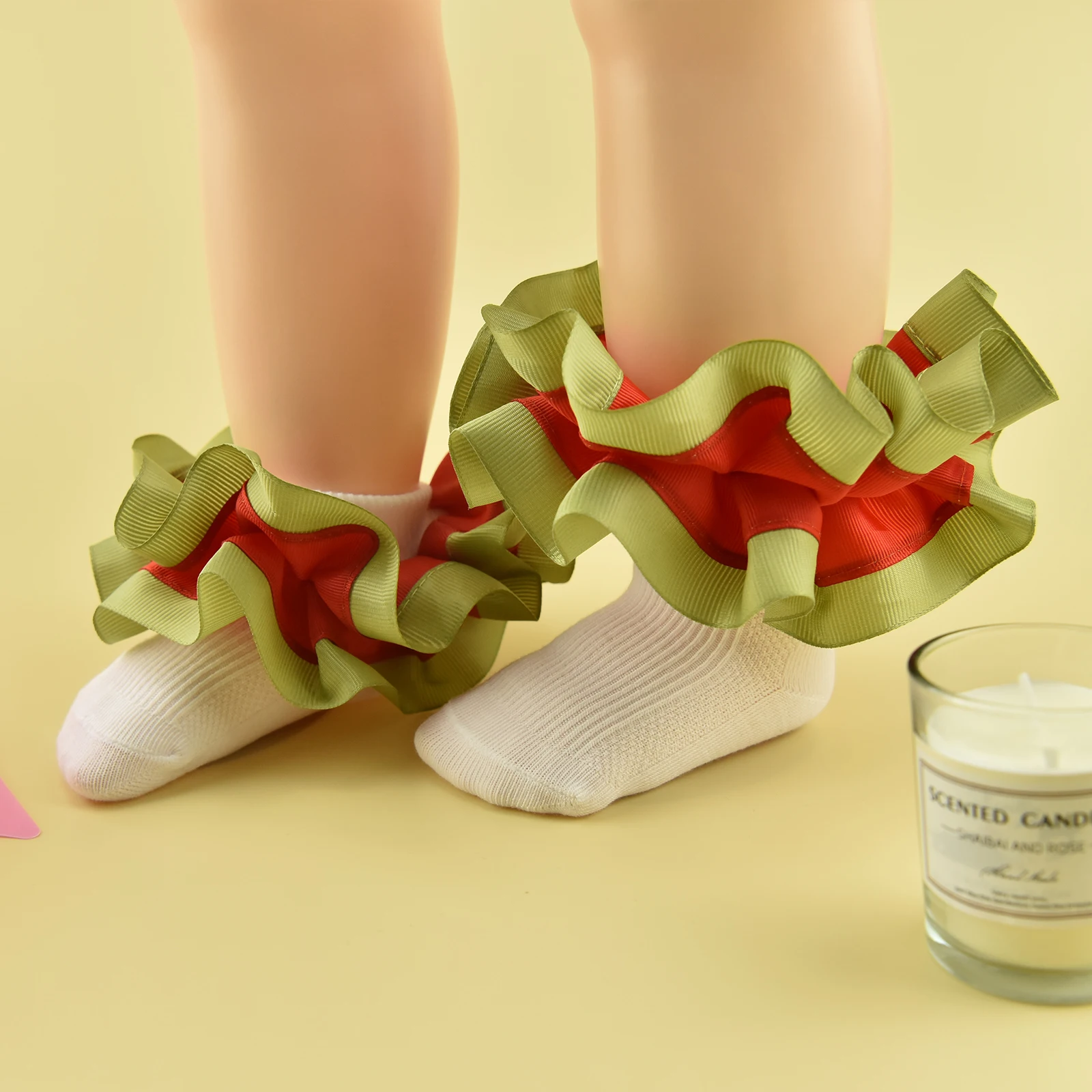Flounces children's cotton socks Girls frilly socks Big petals 2 color princess dance cotton Ballet Latin Kids Socks