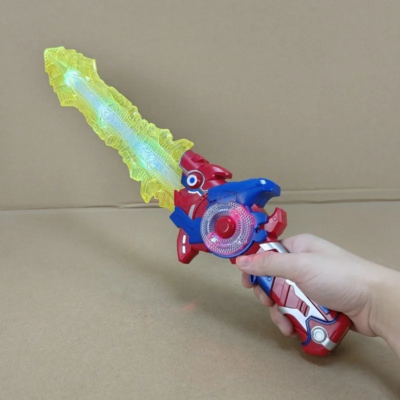 Boy Gift Armor Warrior Voice Glowing Flashing Swords Model Toys For Children Sword Weapon Category Plastic