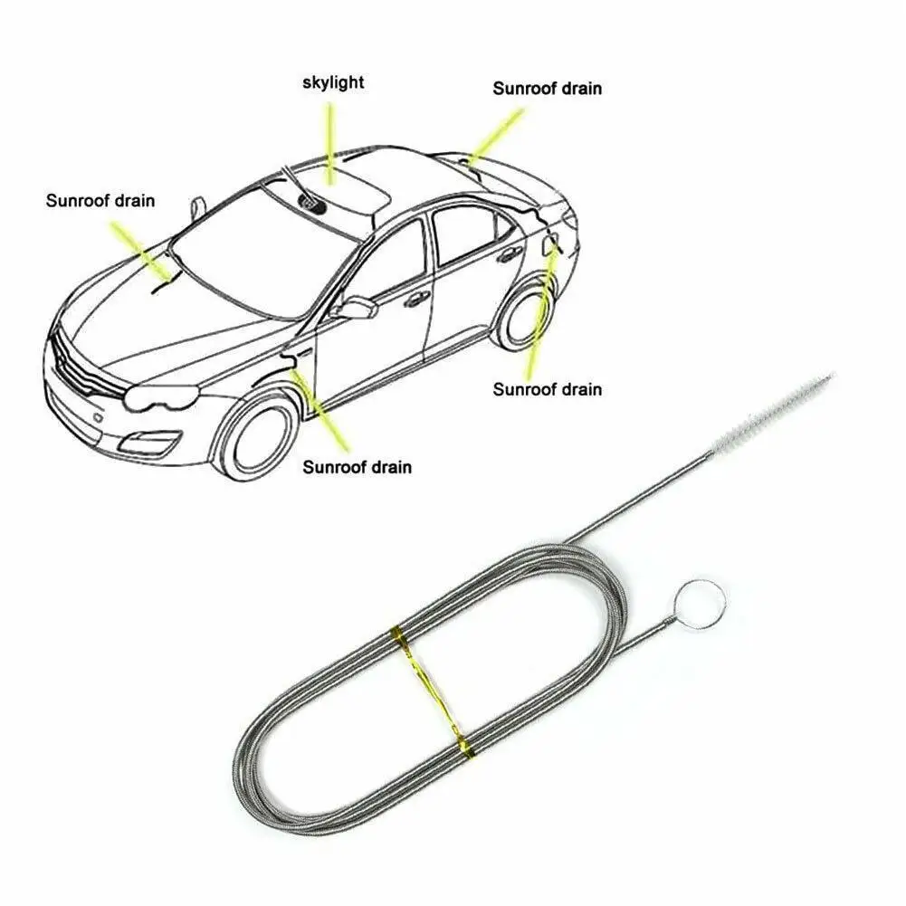 

Car Drain Dredge Cleaning Scrub Brush 150cm Auto Sunroof Long Hoses Detailing Cleaning Tool Car Accessories for Benz