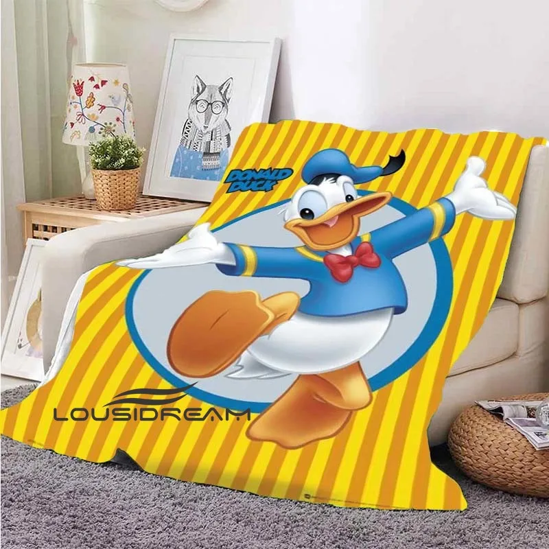 Donald Duck Anime Plush Blanket 3d Flannel Adult Gift Cute Sheet Sofa Children Warm Nap Bath Towel Soft Blanket Fluf