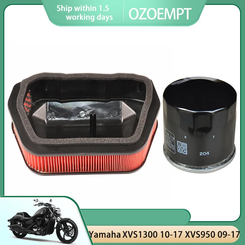 

Комплект воздушных и масляных фильтров для мотоцикла OZOEMPT, подходит для Yamaha XVS1300 10-17 XVS950 09-17