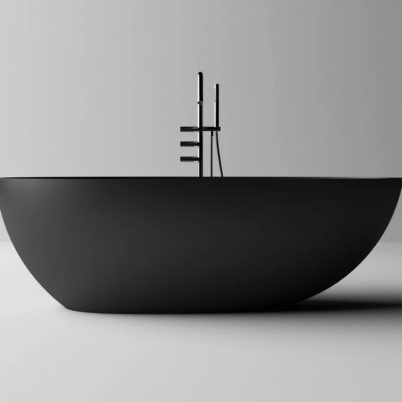 Hotel Modern Design Bathtub, Resin Stone Freestanding Bath Tub , Acrylic Solid Surface Bathroom Bathtub