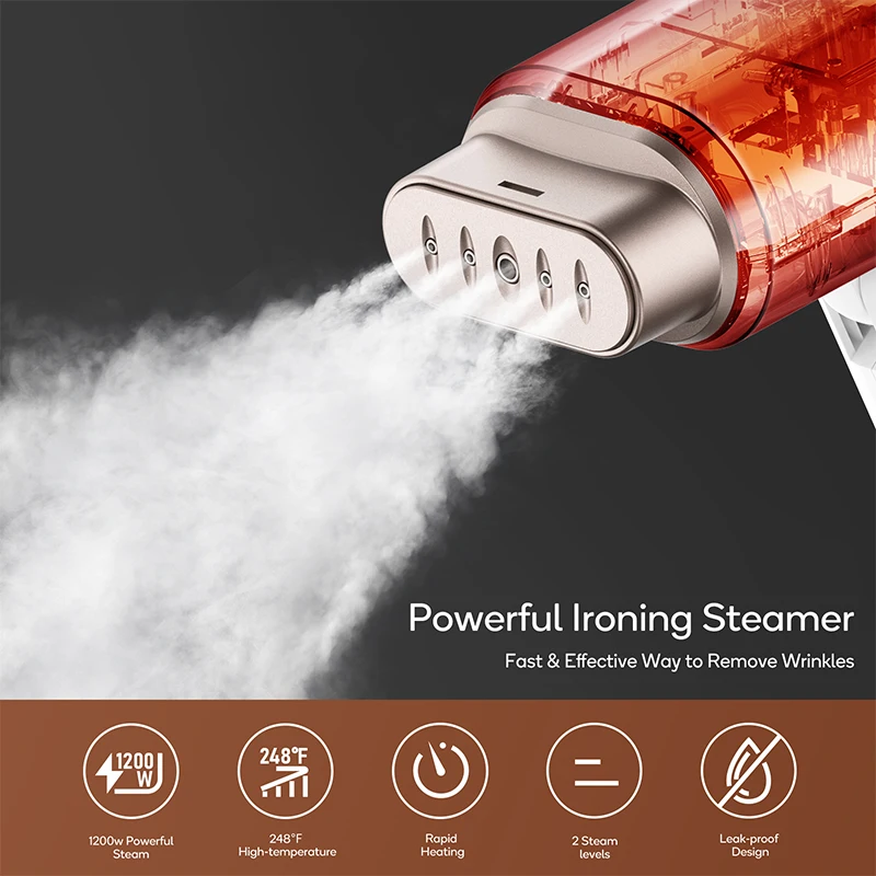 

Handheld Garment Steamer 1200W Household Fabric Steam Iron 180ml Mini Folding Portable Fast-Heat For Clothes Ironing Home Travel