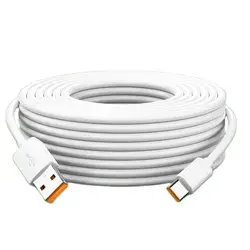 Premium 6A Super - Charging Type - C USB Cable (1 - 8m) for Fast Charging and Data Transfer (TPE White)