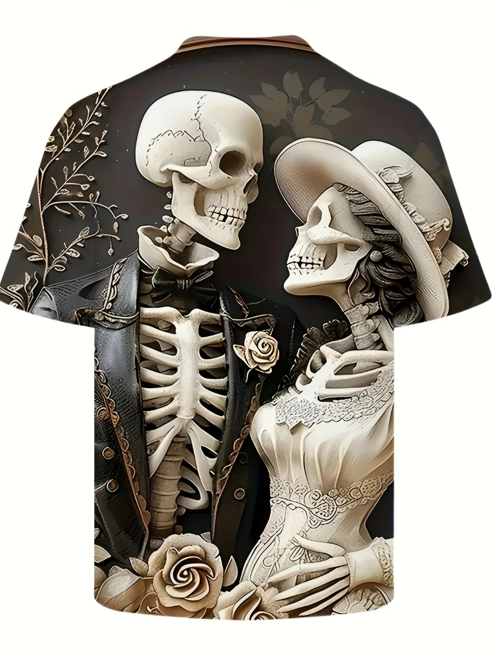 남성용 3d 패턴 크루 넥 티셔츠 고딕 스타일 로맨틱 판타지 할로윈 데일리웨어 땀 흡수 크루 넥 반팔