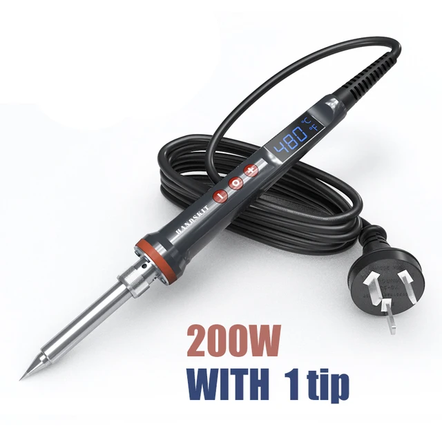 hot air soldering 200W Electric Soldering Iron Digital Display Adjustable Temp Auto Sleep Solder Iron Protable Home Tin Repair Welding Tools soldering stations Welding Equipment