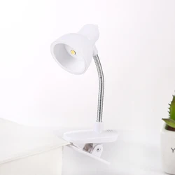 Compact Clip - On LED Book Light with Flexible Arm and Battery - Powered Warm White Illumination (White Warm)