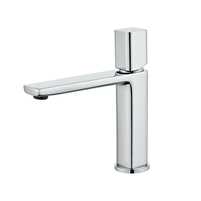 BAKALA Basin Faucet Black/Chrome Face Single Handle Deck Mounted Sink Taps Cold and Hot Mixer for Bathroom Crane Fauc 8