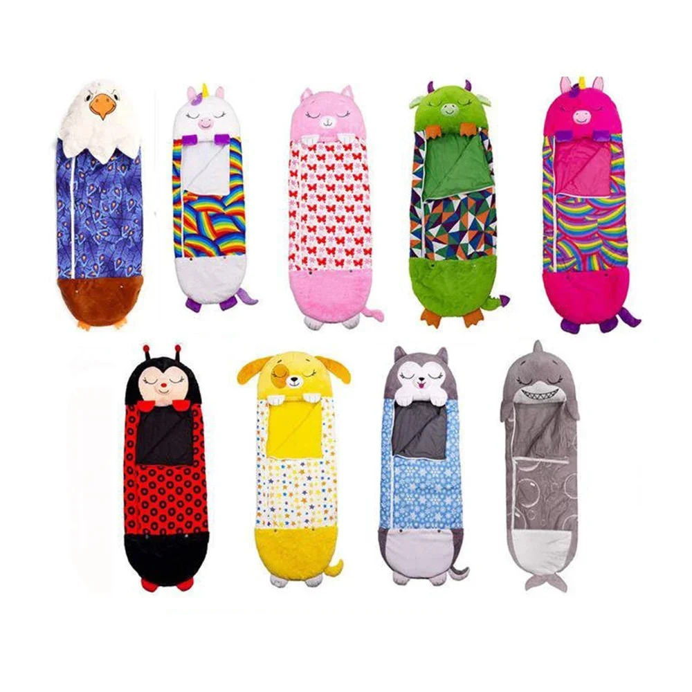 1 PC Car Children's Cartoon Sleeping Bag Kids Animal Soft Lazy Sleepsacks Baby Plush Doll Pillow Sleep Sack For Boys Girls Gift