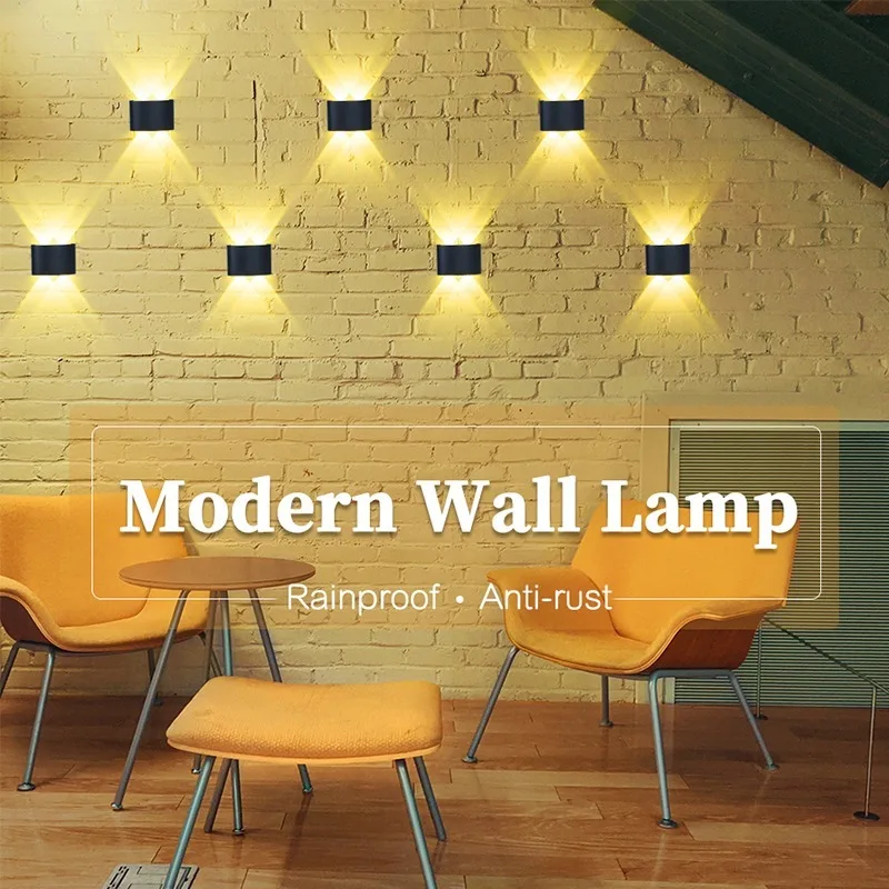 MARPOU LED Wall Light wall light Waterproof Outdoor Indoor Lighting IP65 2w 4w 6w 8w 10w for Garden Stair Night Light Modern Lighting Fixtu