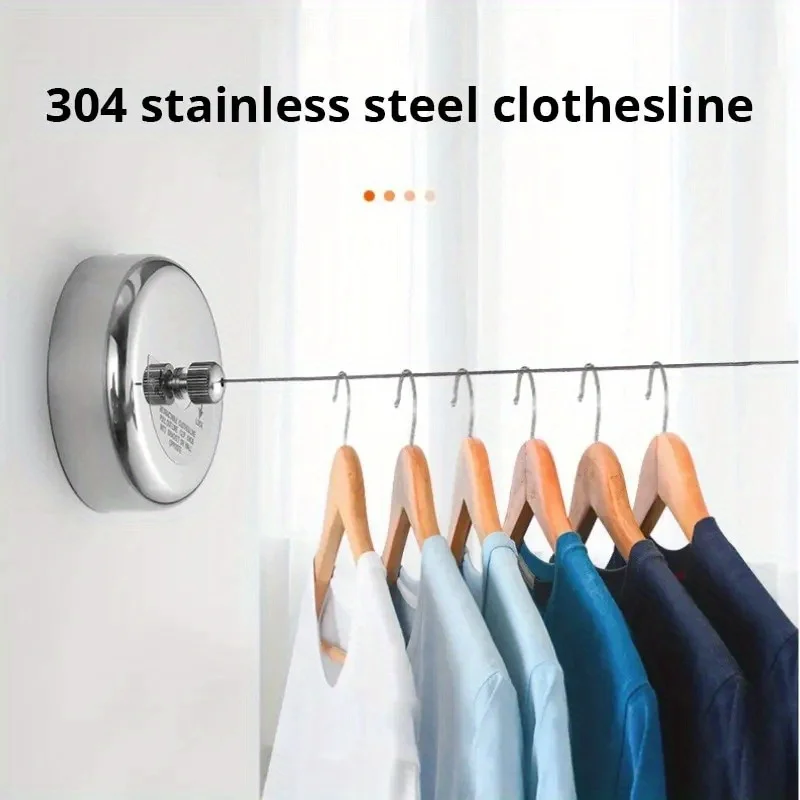 

Wall-mounted Clothes Line Windproof Adjustable Strength Nylon Durable Non-slip Drying Rack Rope Laundry Indoor