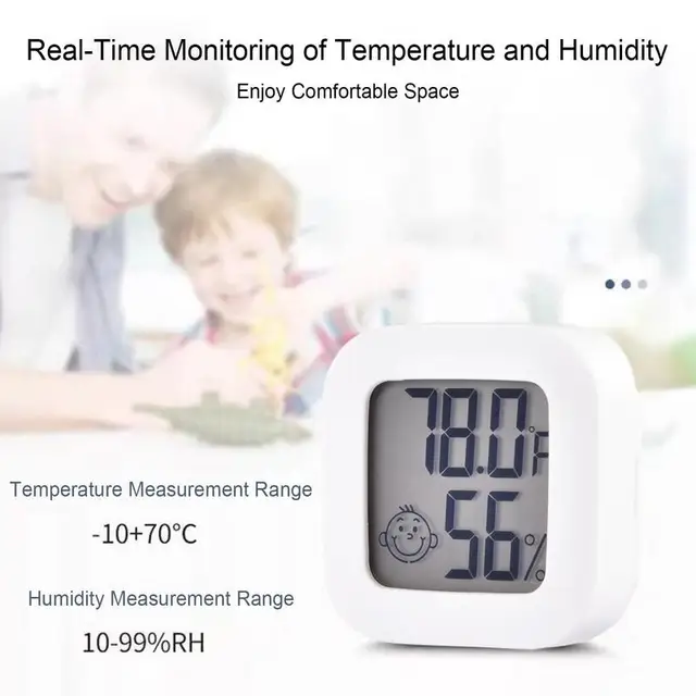 Beltéri Digitális Vezeték Nélküli Hőmérő Lcd Folyadékkristály Kijelző Kültéri Irodai Szobához És Babateremben - Image 5
