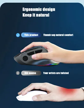 Ergonomic Dual Mode Gaming Mouse Type-C Charging Computer Accessory (For PC, Mobile Phone) 5