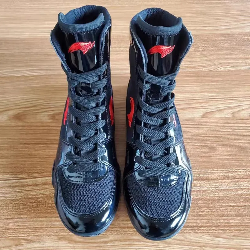 Professional Unisex Wrestling Boots Luxury Brand Boxing Boots High Top Designer Sneakers Abrasion Resistant Slip Resistant Top F
