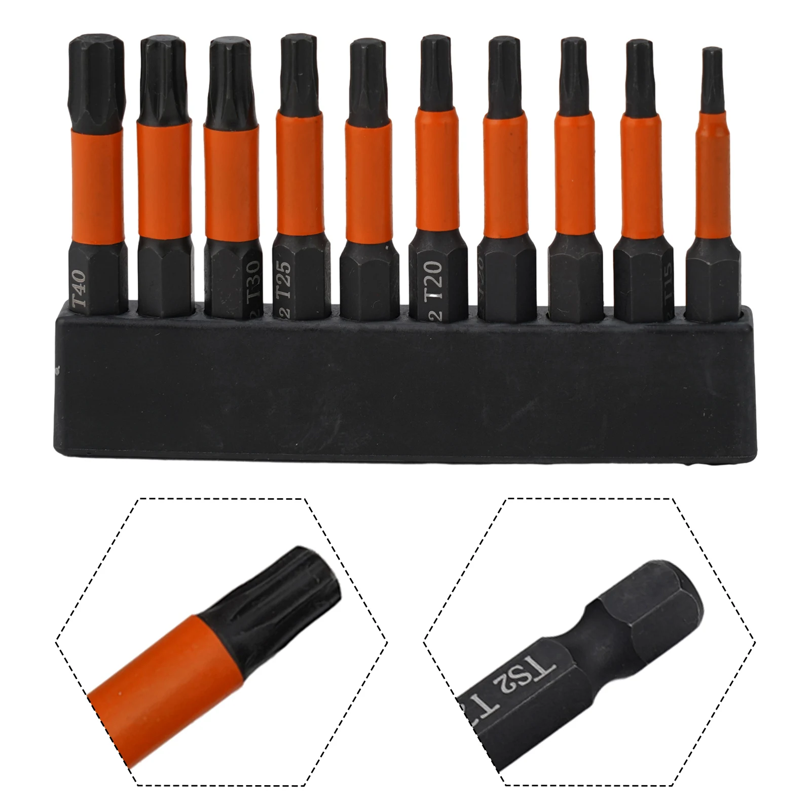 

Practical Useful Durable Workshop Equipment Screwdriver Bit Set Screwdriver Bit 11Pcs 50mm Length 6.35mm Hex Shank With Magnetic