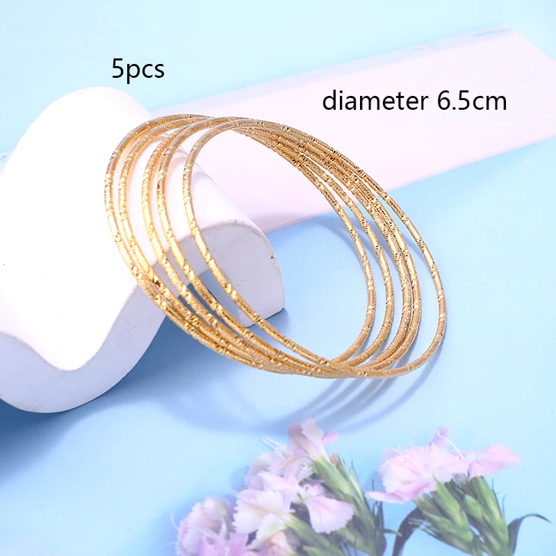 24K Gold Plated Bangle Bracelet Dubai Bridal Wedding Gift Ethiopian Jewelry Arabian Robe Cuff