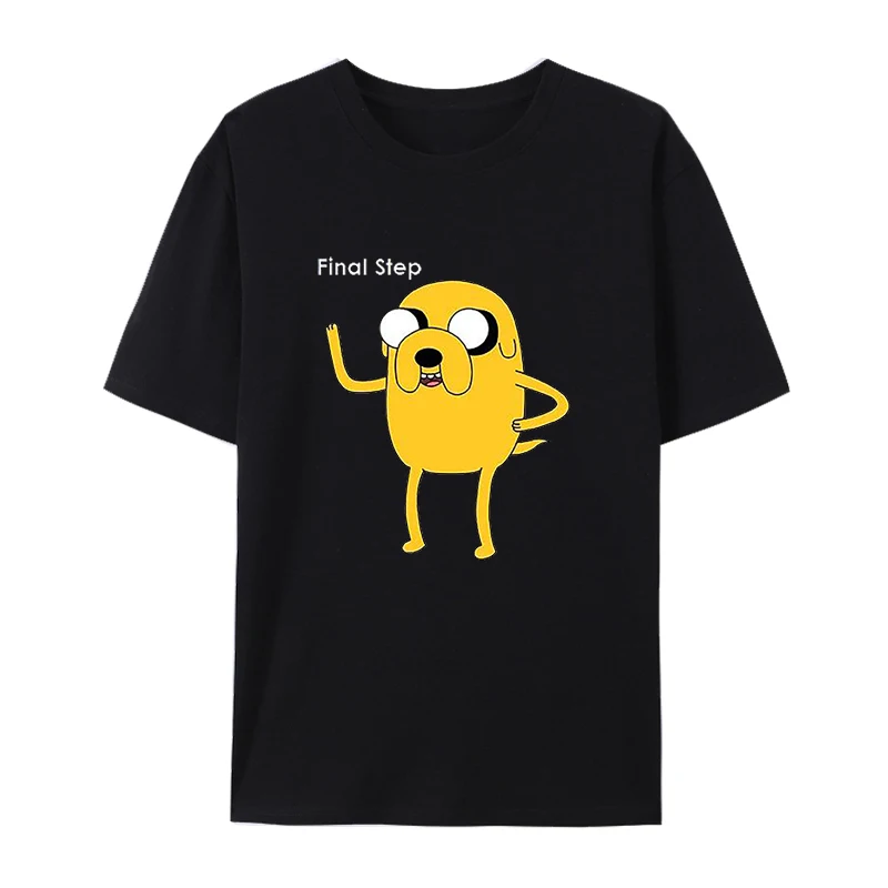 

Funny Cartoon Anime Adventure Time Black White Print T Shirt Boys Girls Summer Short-sleev Hipster Shirt Harajuku Casual Tops