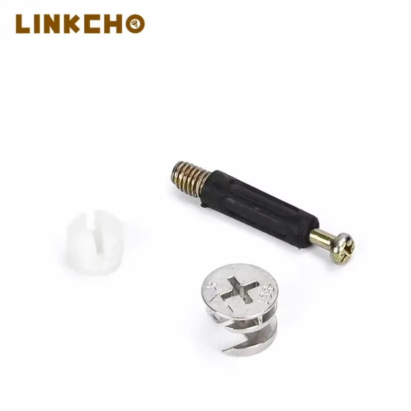 Stainless Steel Three In One Minifix cam dowel lock screws Invisible Bathroom Furniture Connector bolt For Cabinet