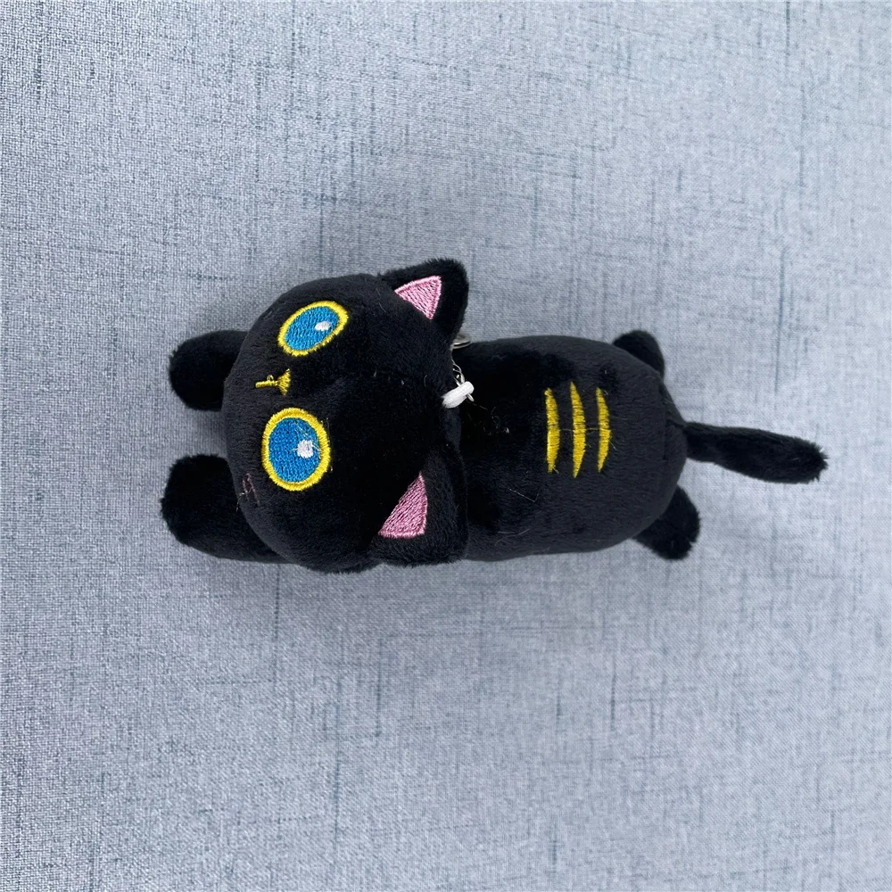 Portachiavi Gatto Nero In Peluche: Ciondolo Morbido Da 8cm Per Borse E Chiavi, Ideale Per Halloween