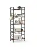 5 Tier Bookshelf 5 Tier Bookshelves Home Office Bookcase Shelf Storage Organizer Industrial Narrow Bookcase Display Stan 1