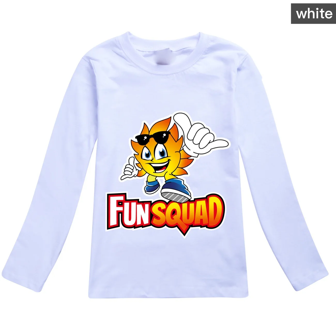 New Spring Summer Boys Clothes Kids Cosplay Fun Squad Gaming Long Sleeve T-shirt Cotton Casual Children Pullover Girls Tees Tops 2