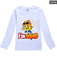 New Spring Summer Boys Clothes Kids Cosplay Fun Squad Gaming Long Sleeve T-shirt Cotton Casual Children Pullover Girls Tees Tops 2