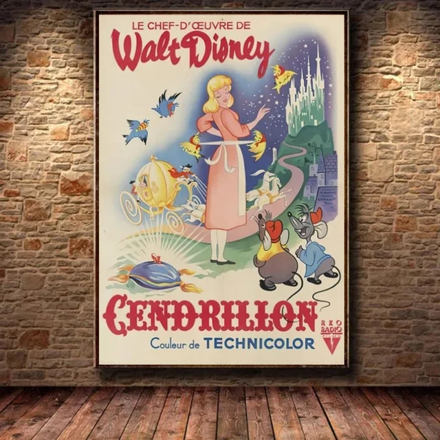 家のためのディズニーのヴィンテージのポスター,レトロな芸術と 
