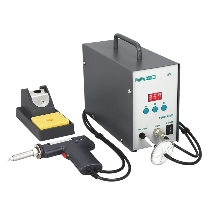 

Quick 201B Desoldering station vacuum tin Removal Vacuum Soldering Iron Desolder for PCB