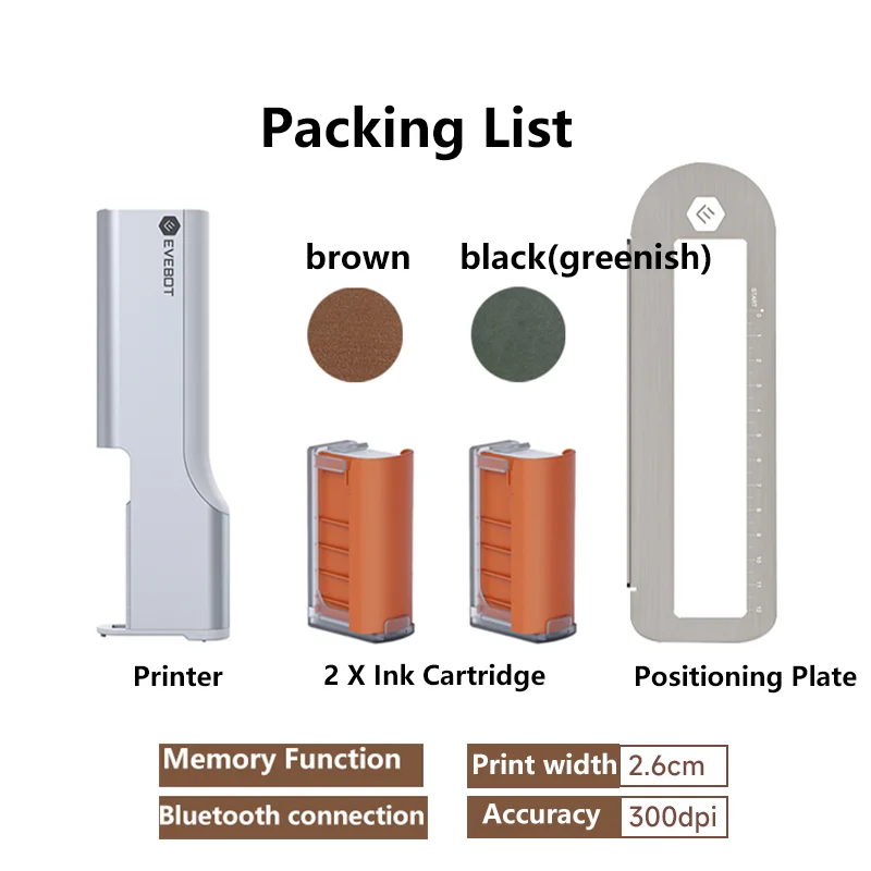 EVEBOT プリントペン 食品専用ハンドヘルドプリンター パン コーヒー
