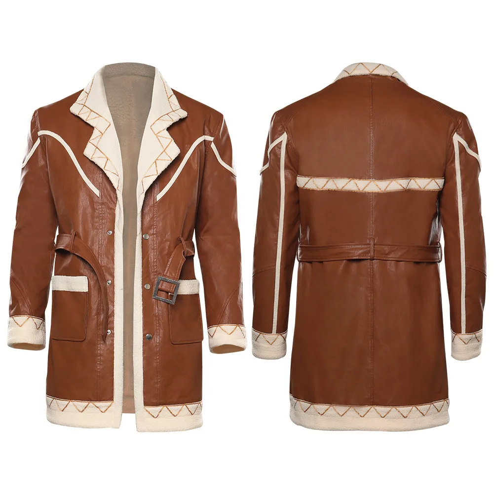 

Sebastian Sallow Coat Cosplay Costume Coat Outfits Halloween Carnival Party Suit Faux Leather Coat Role Play for Adult Men