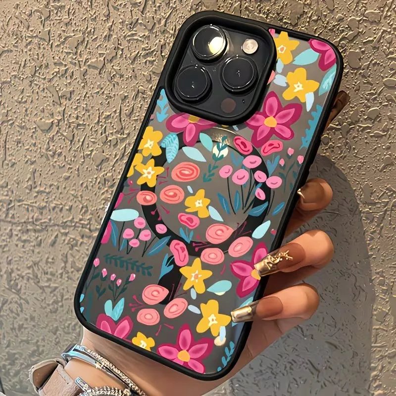 Vibrant Floral Magnetic Shock-Absorbing Phone Case