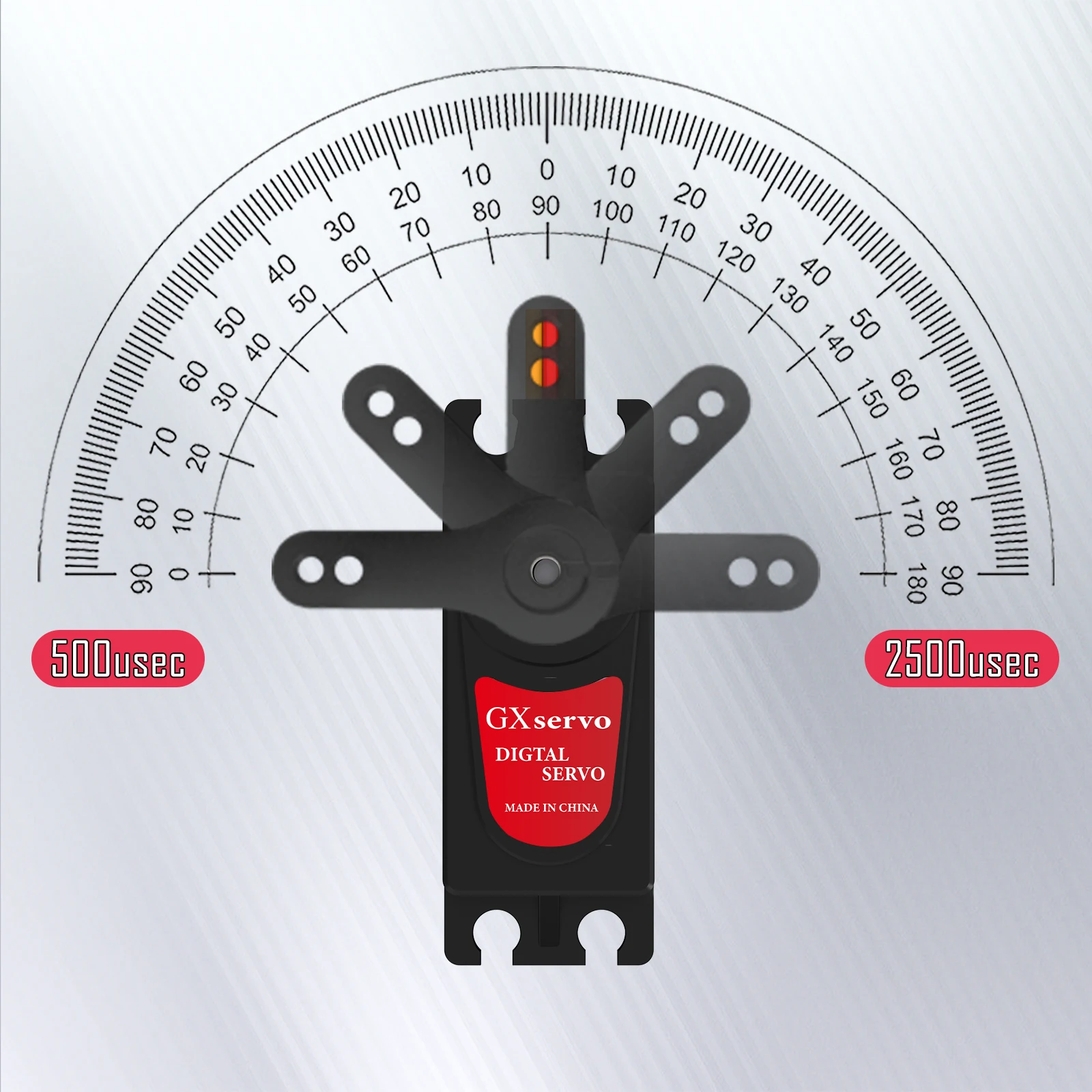 Servomoteur RC sans balais 42kg 180°/270° étanche haute tension
