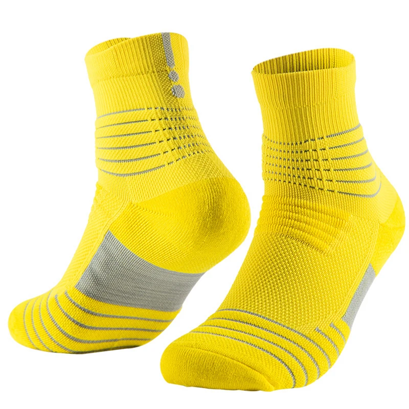 Men Cycling Sock Breathable Performance Compression Moisture Wicking Bike Running Football Basketball Outdoor Sport Quater Socks