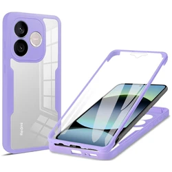 Clear Full Body Protection Shockproof Case - 2 - in - 1 PC+TPU Armor Cover for Honor Play10A (PURPLE)
