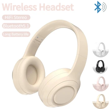 Wireless Bluetooth Headphones Over Ear HIFI Stereo Headsets Noise Reduction Sports Gaming Earphones Music Player with Mic Gifts 1