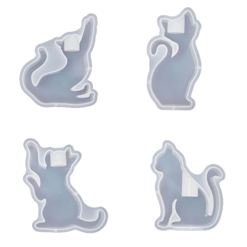 

M2EA 3D форма кошки силиконовая форма подсвечник эпоксидная форма для литья для DIY