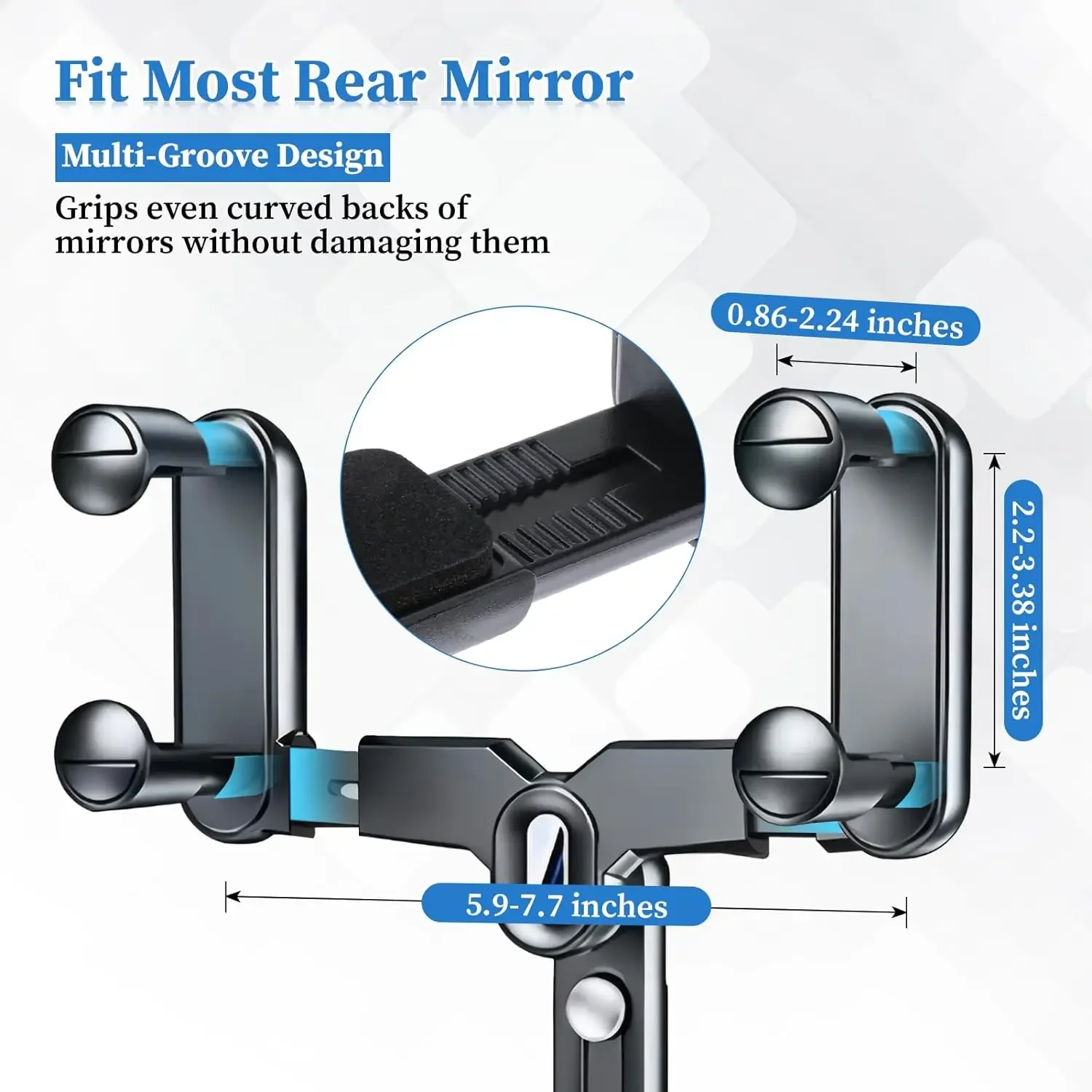 Car Rearview Mirror Phone Holder 360 Rotating Mobile Mount