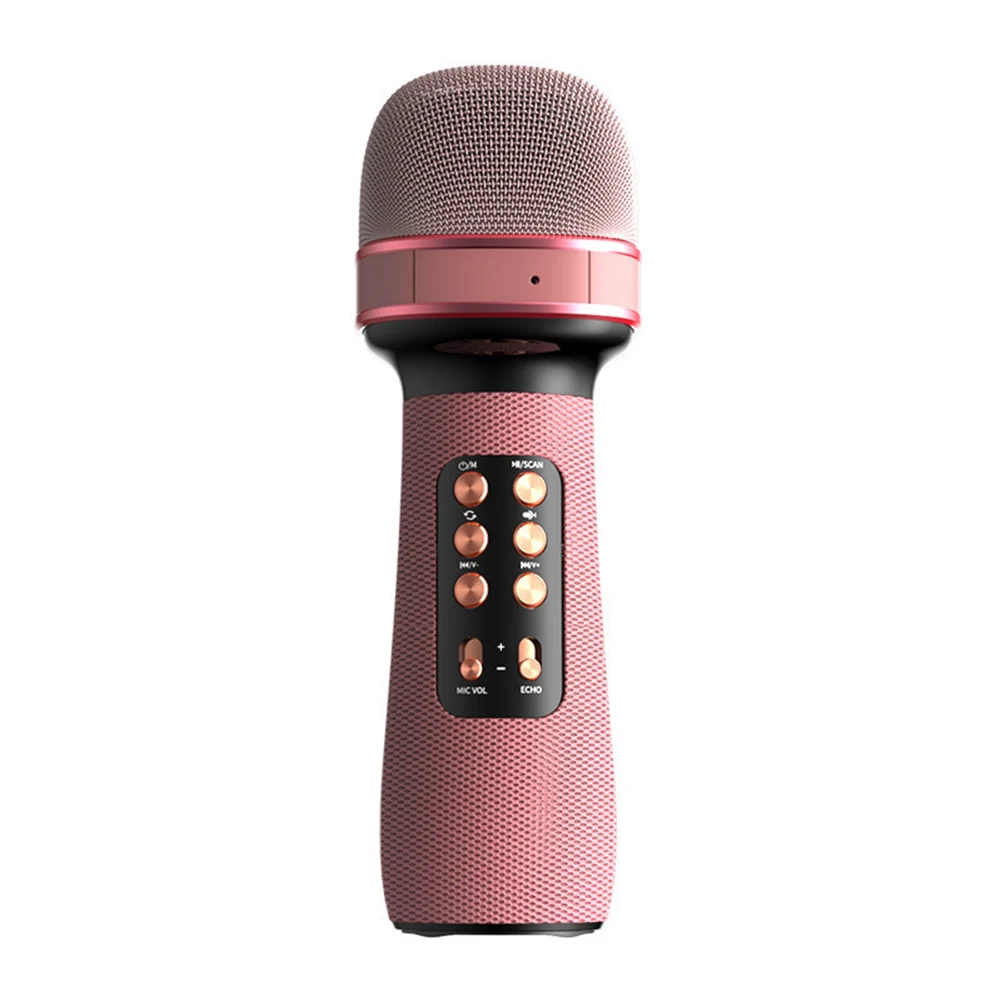 WS-898 Music Singing Microphone Multifunction Handheld Bluetooth-Compatible Microphone Karaoke Player Mic Machine 